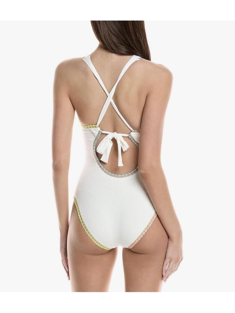 PQ Swim Womens X Solange Ferrarini Crochet Trim One-Piece